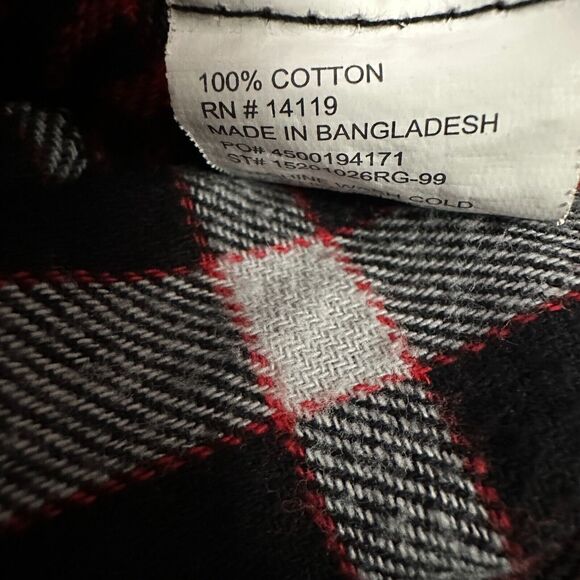 Ely Cattleman Western Flannel Shirt Men’s XL Red Pearl Snap Button Up Plaid - Picture 7 of 10